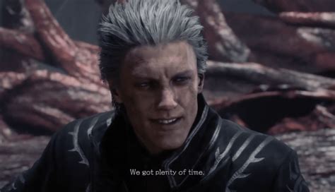 This is the first time we see Vergil genuinely happy, .